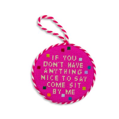 Come Sit By Me Needlepoint Ornament