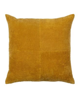 Corduroy Quarters Decorative Pillow, 18"L x 18"W