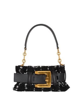Mini Anthem Bag in Smooth Leather and Tweed