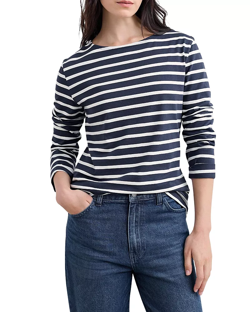Seasalt Cornwall Sailor Boat Neck Long Sleeve T-Shirt