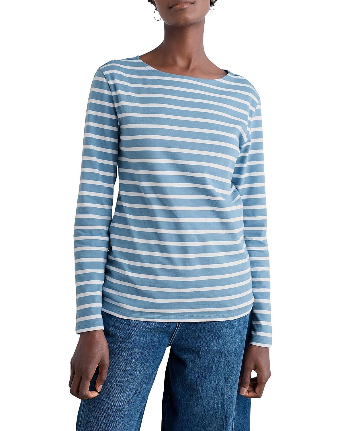 Seasalt Cornwall Sailor Boat Neck Long Sleeve T-Shirt