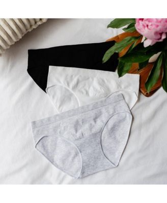 Comfy Undies Cotton Stretch Bikini | Blk, Gry, Wht |3 pack - thumbnail 4