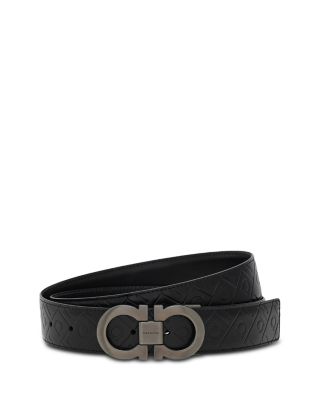 Men's Oversized Double Gancini Reversible Leather Belt