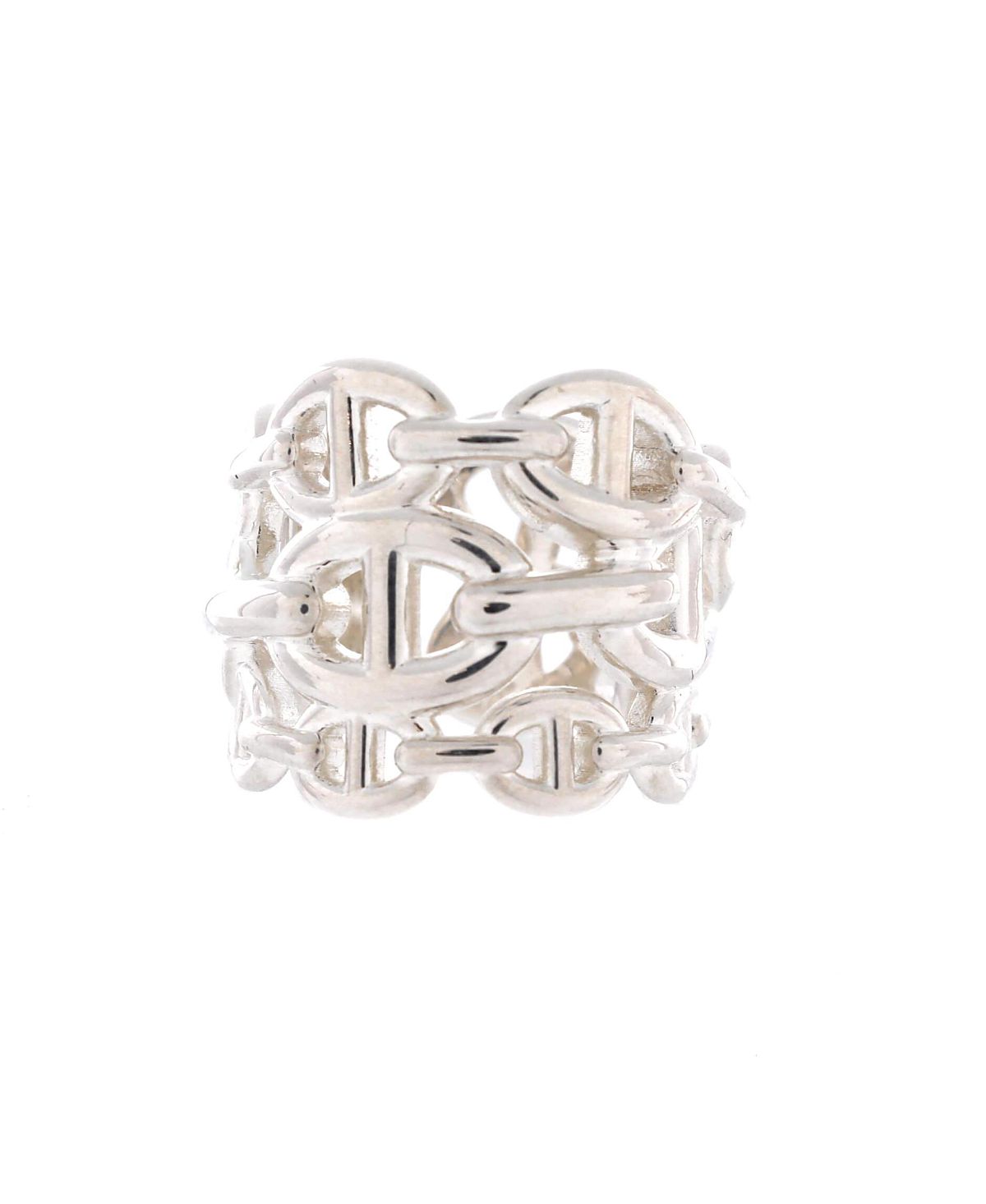Pre-Owned HERMES Gm Chaine d'Ancre Enchainee Ring