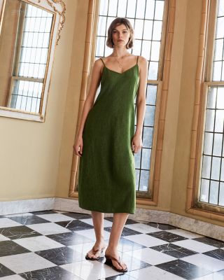 linen cami dress Linen CAMI Dress Lily, Linen Slip Dress, Linen Summer Dress with adjustable straps, Linen Dress with belt, Gift for Her, Hannah Canvas