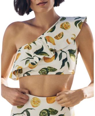  Vanessa One Shoulder Ruffle Bikini Top