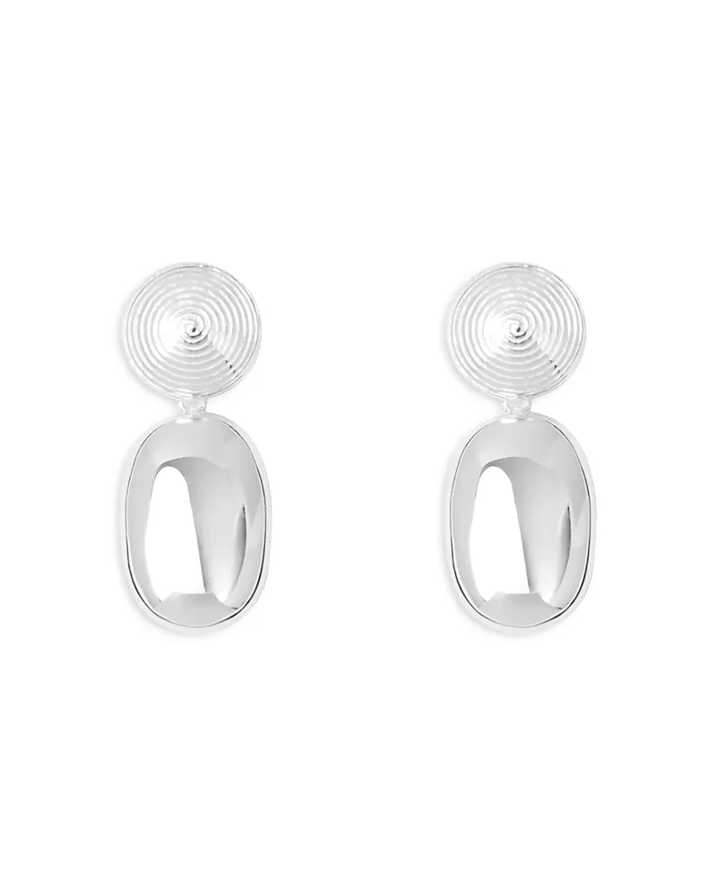 Lie Studio Carla Textured Circle & Oval Drop Earrings