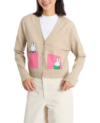  Women's Wool-Cashmere Miffy Pocket Play Cardigan