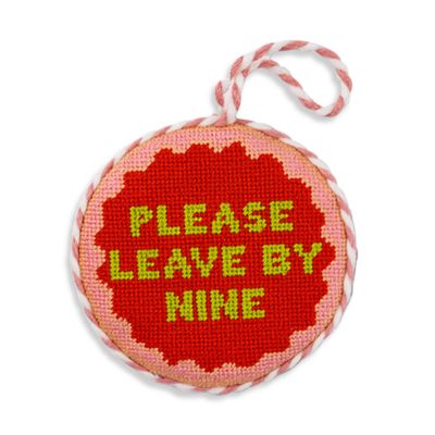 Please Leave by Nin Needlepoint Ornament