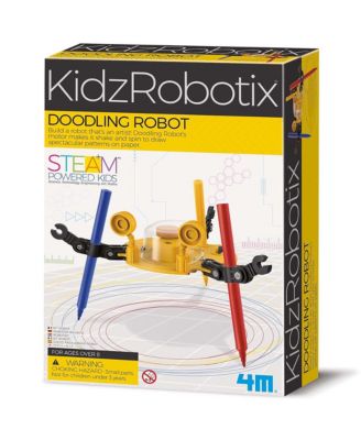  KidzRobotix Doodling Robot DIY Kit, Build A Robot That's An Artist, Ages 8+