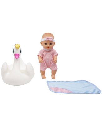 10 Inch Bath Time Baby Doll with Swan, Ages 2+