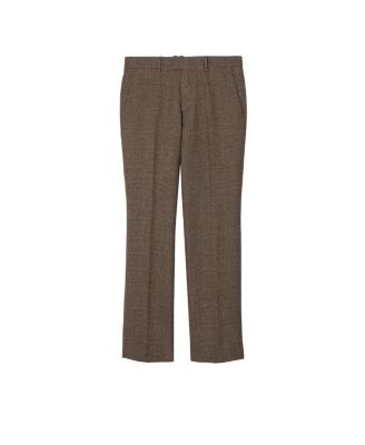 Check Wool Linen Blend Sloane Tailored Trousers