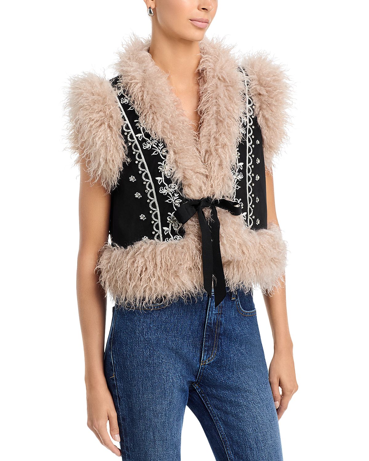 Cinq a Sept Amaranthe Faux Shearling Vest