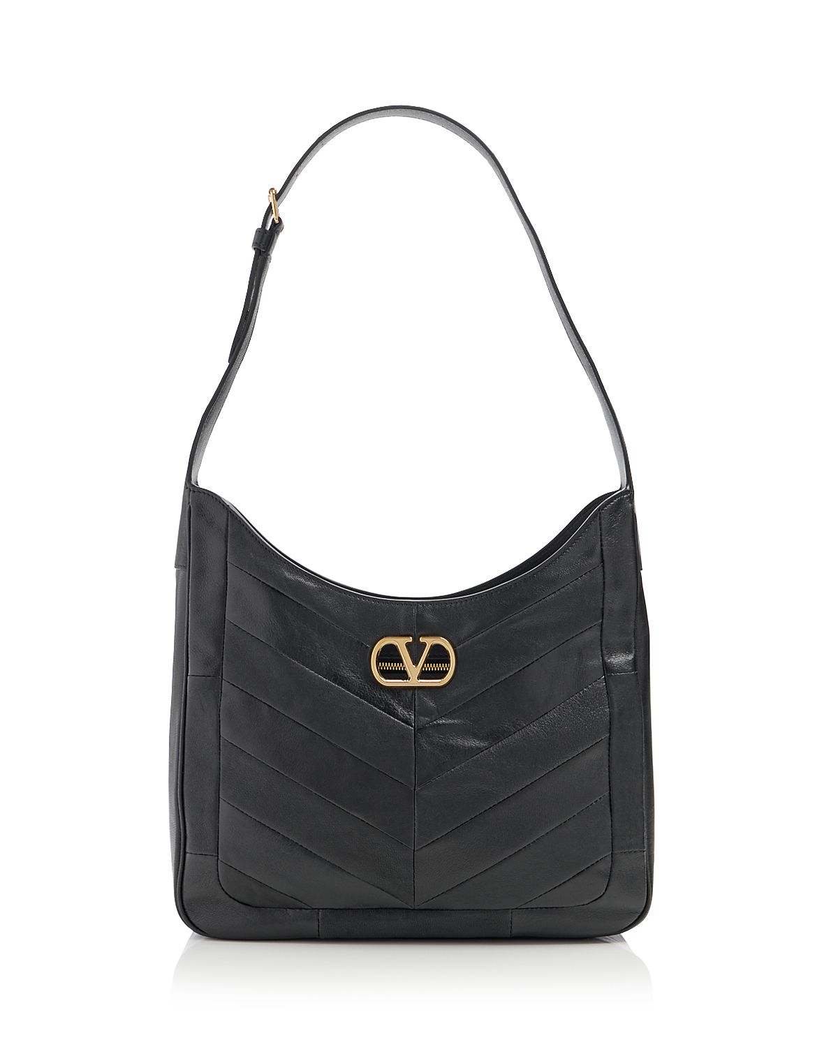 Valentino Garavani VLogo Medium Leather Hobo Bag