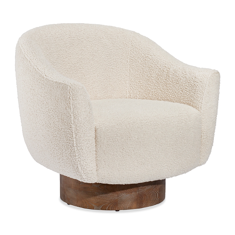 Interlude Home Simone Swivel Chair In Brown