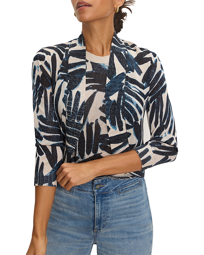 Nic+Zoe Painted Palms Bolero Cardigan