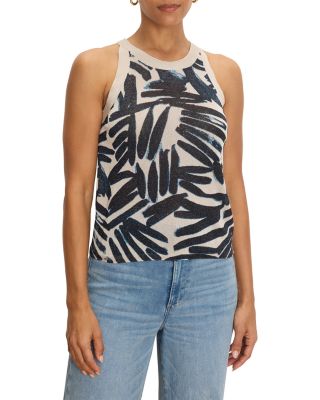Painted Palms Sweater Tank