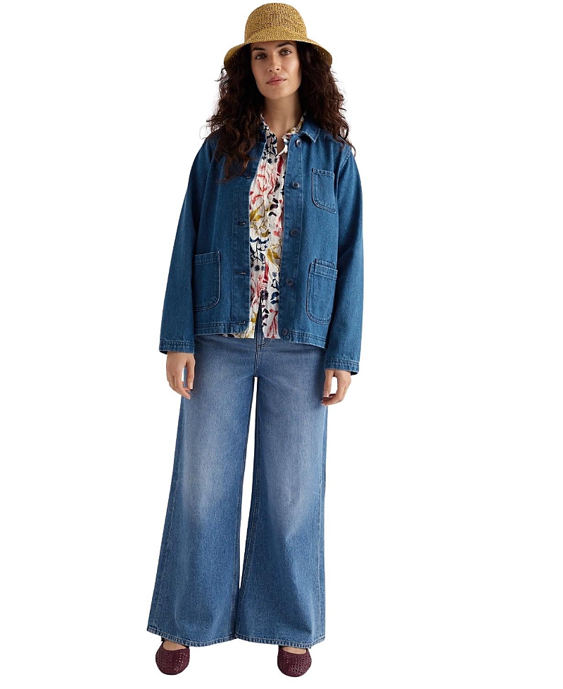 Seasalt Cornwall Reading Rocks Relaxed Denim Jacket