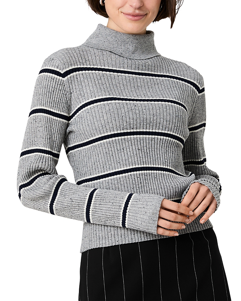 French Connection Mason Knit Varsity Stripe Turtleneck Sweater