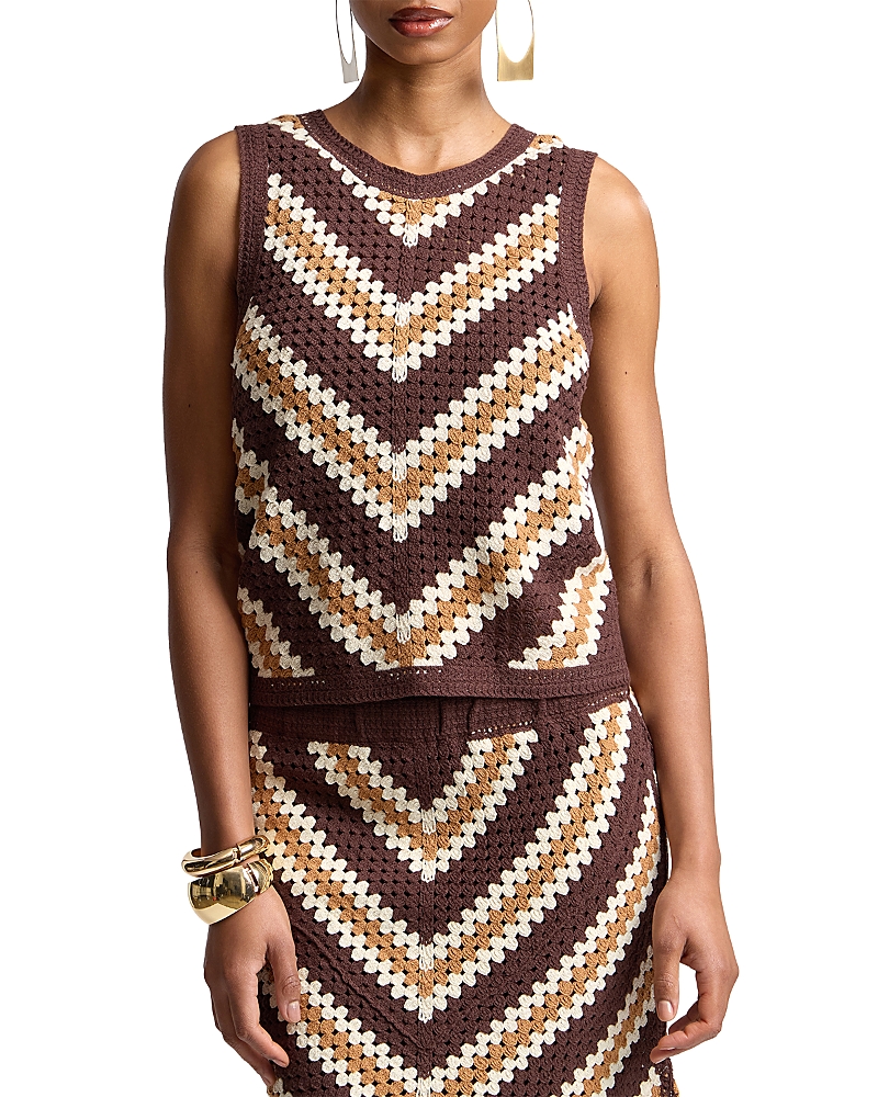 Avec Les Filles Chevron Crochet Top