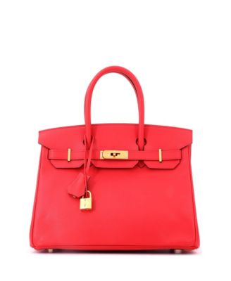 Birkin 30 Handbag Red Epsom with Gold Hardware