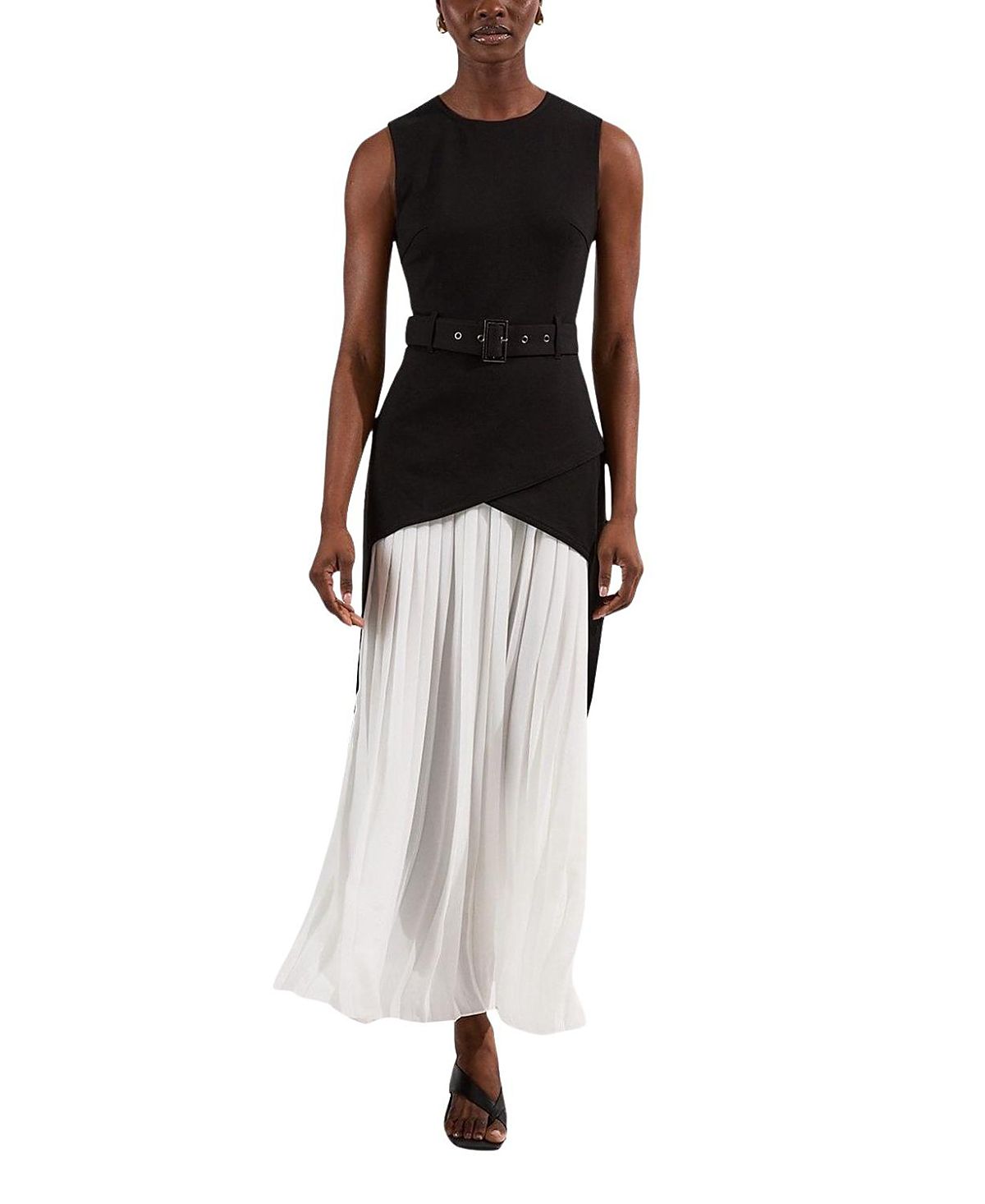 Karen Millen Jersey Pleated Maxi Dress
