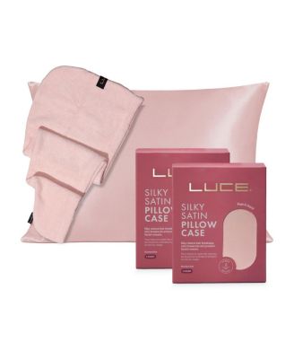 Silky Satin 2 Pillowcases & Hair Towel Wrap Bundle