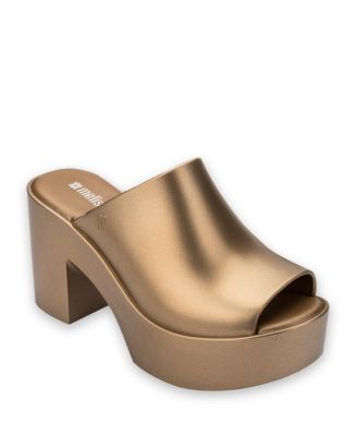  Women's Mule Hype Metallic Heels