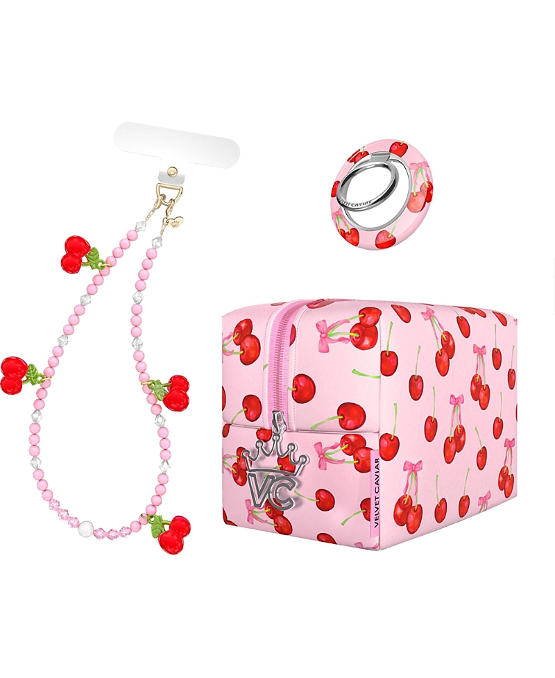 Velvet Caviar Gift Set with Charm, Grip Ring, Travel Bag