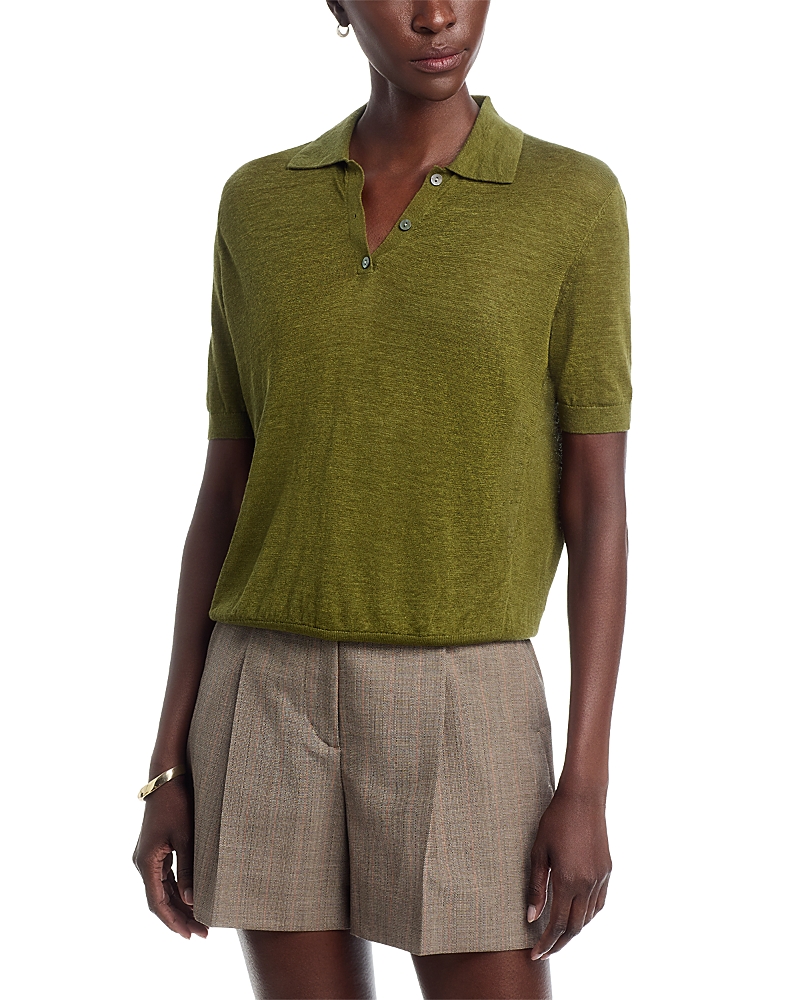 Theory Semi Sheer Polo Top · P