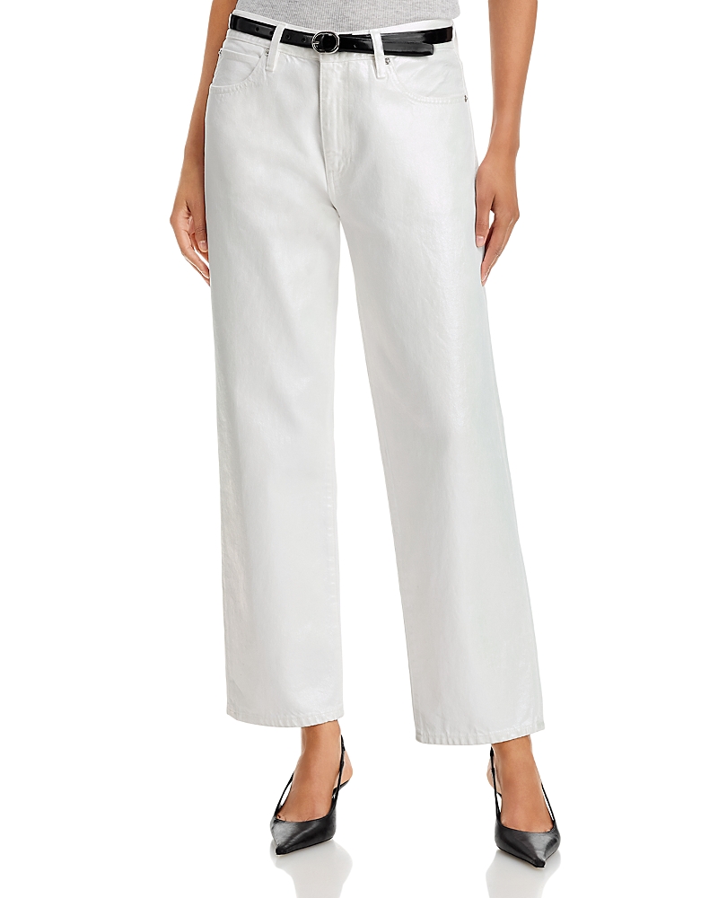 Frame The Coated Hanger Straight Jeans in Pearl