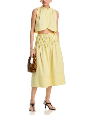 Maya Cropped Shirt & Eve Side Tie Skirt