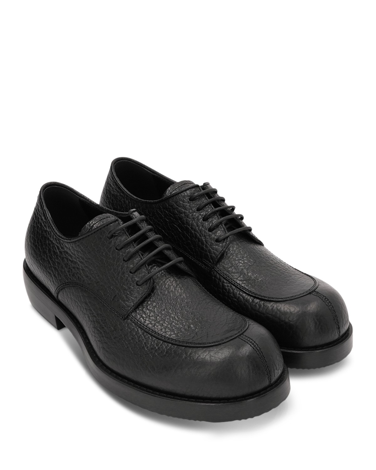 Dries Van Noten Dries Van Norten Men's Leather Workwear Derby Shoes in Black