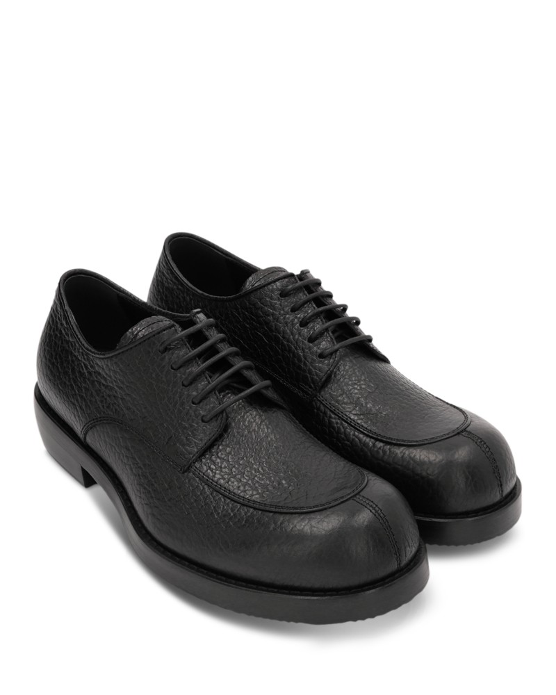 Dries Van Noten Dries Van Norten Men's Leather Workwear Derby Shoes in Black