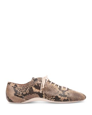 Men's Snake Print Leather Sneakers