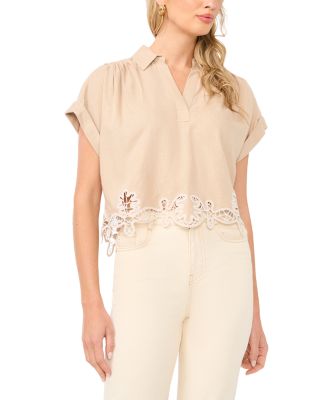 Short Sleeve Collared Blouse