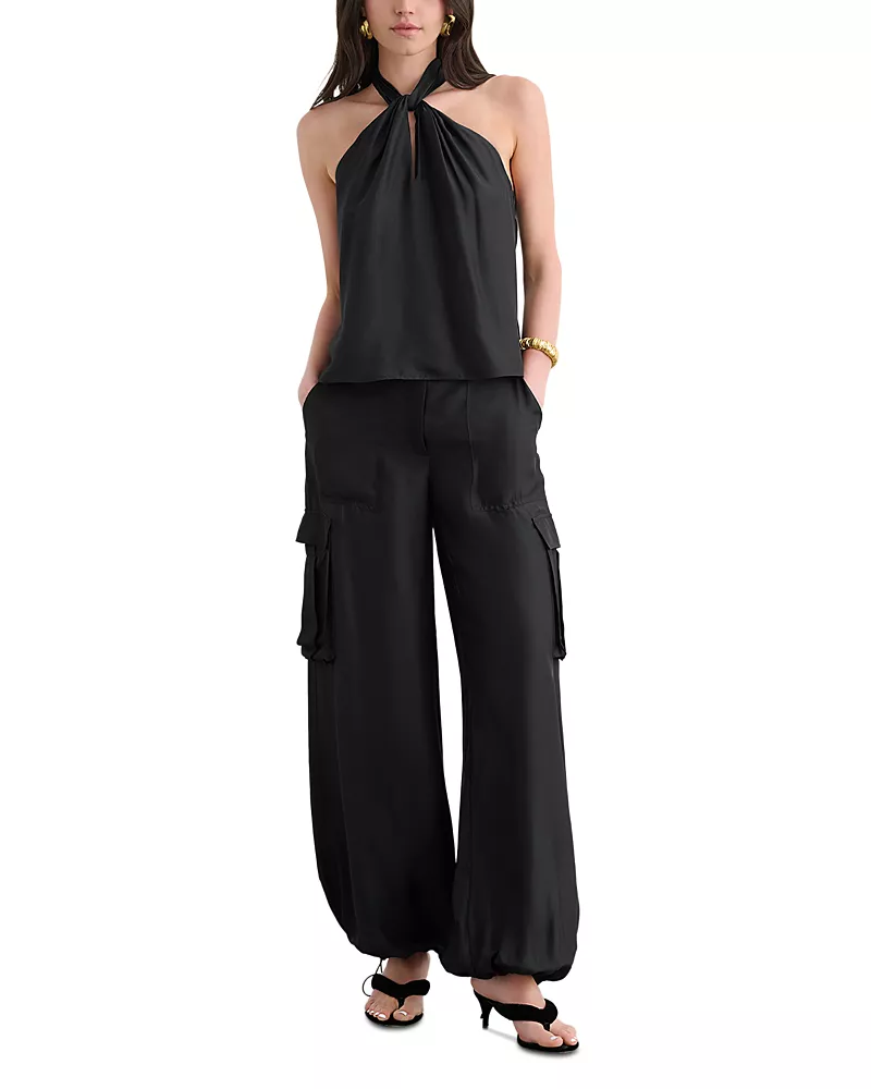 Toccin James Mid Rise Wide Leg Cargo Pants