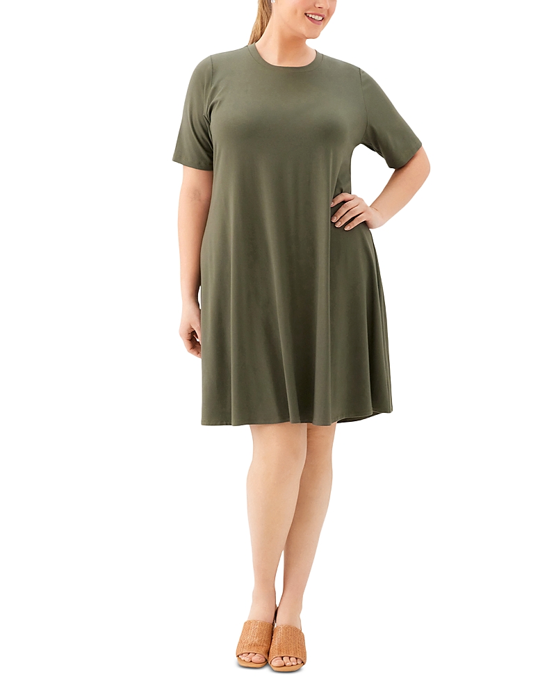 Karen Kane Plus Short Sleeve A Line Dress