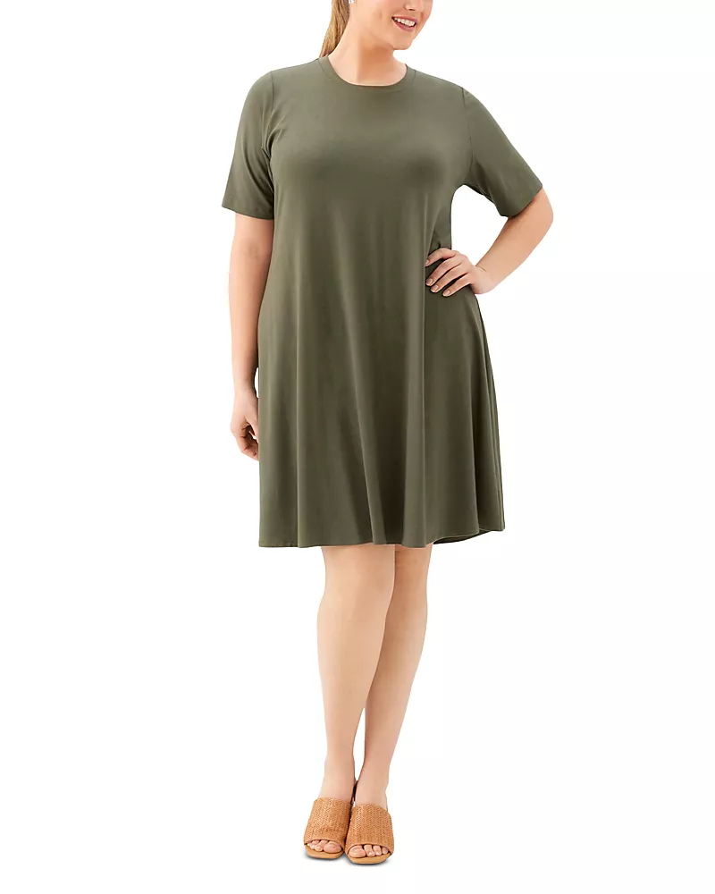Karen Kane Plus Short Sleeve A Line Dress
