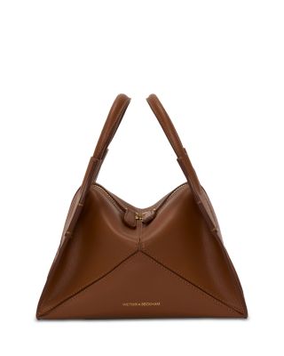 Victoria Plie Medium Leather Top Handle Bag