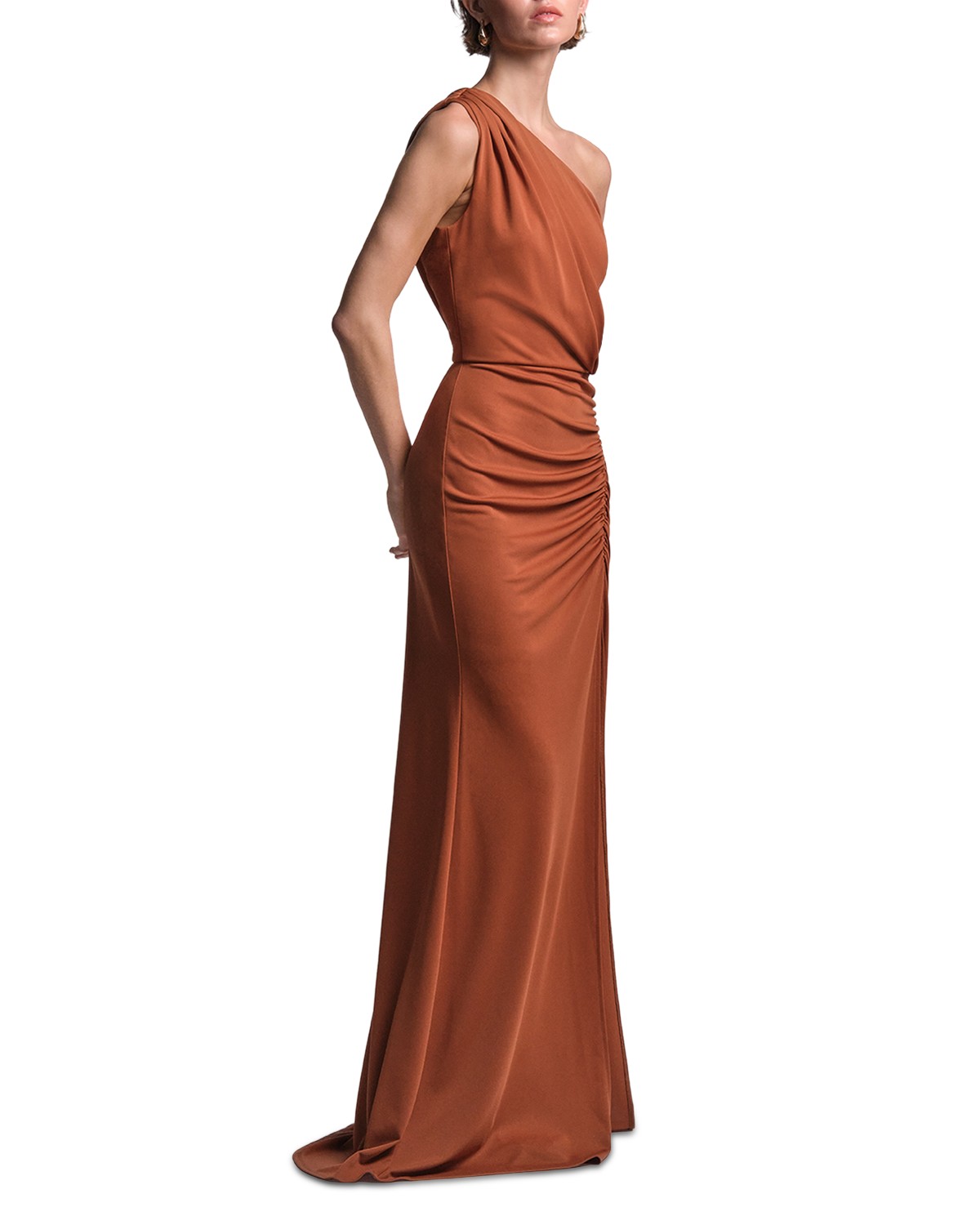 Valentina One Shoulder Draped Gown
