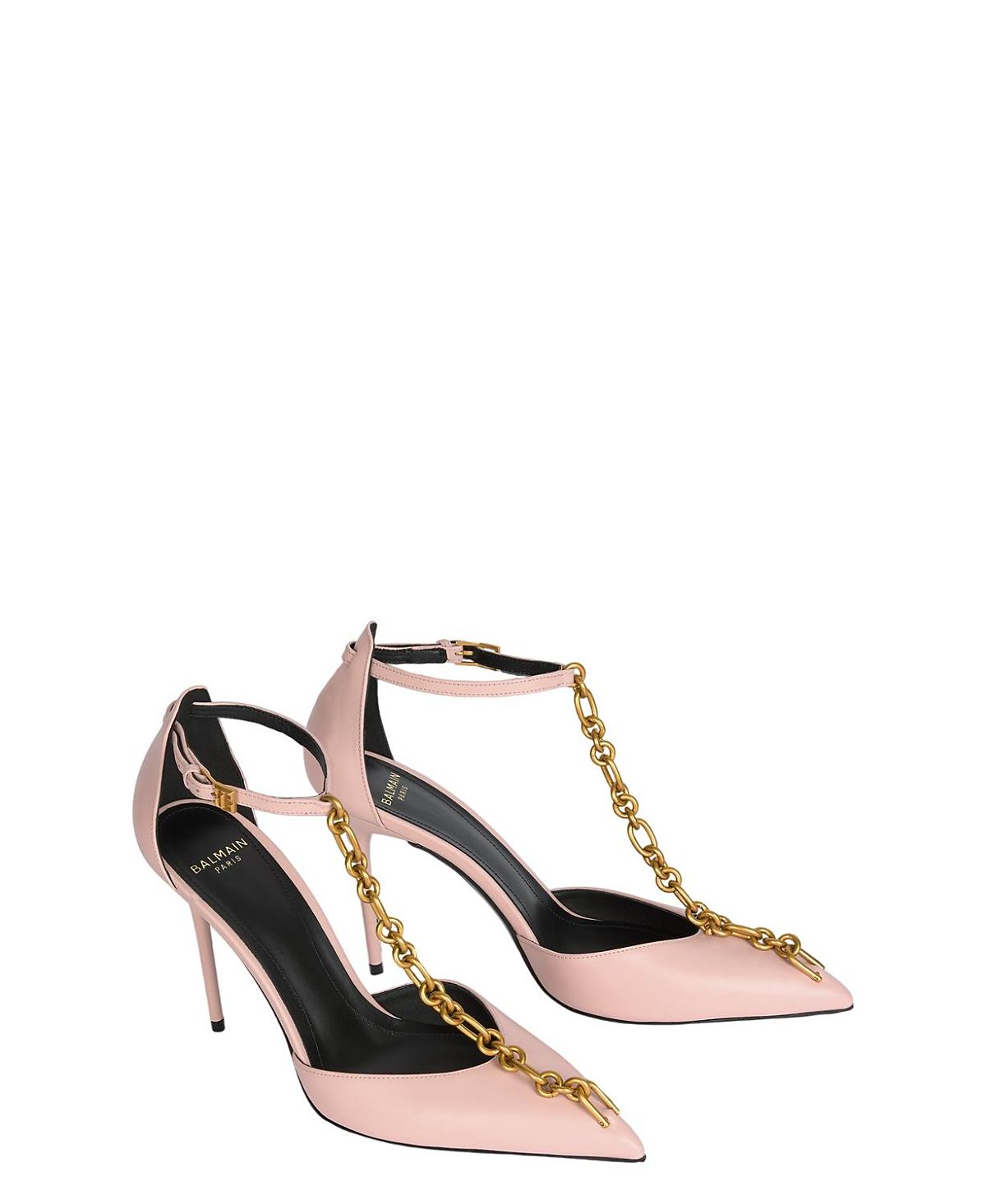 Balmain Women's Sync Leather Stilettos with Pointed Toe Pumps