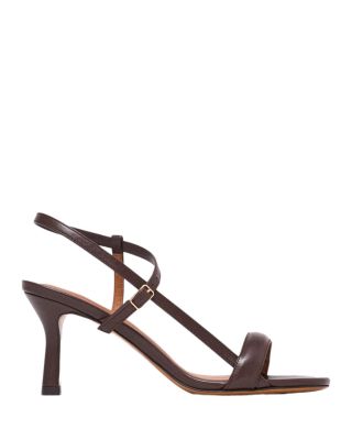 Women's Strappy Leather High Heel Sandals