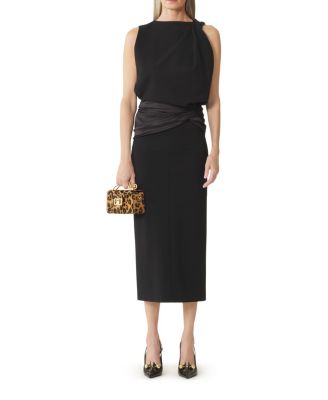  Midi Dress In Jersey And Satin