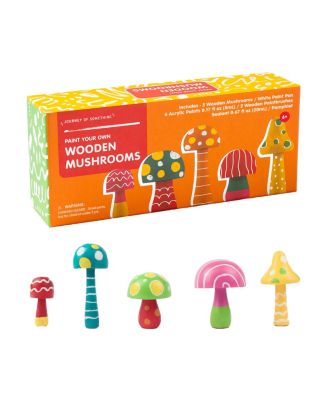  Paint Your Own Wooden Mushrooms DIY Craft Kit, Ages 6+