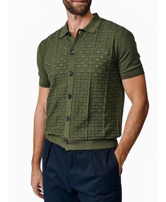 Manor Textured Button Through Shirt