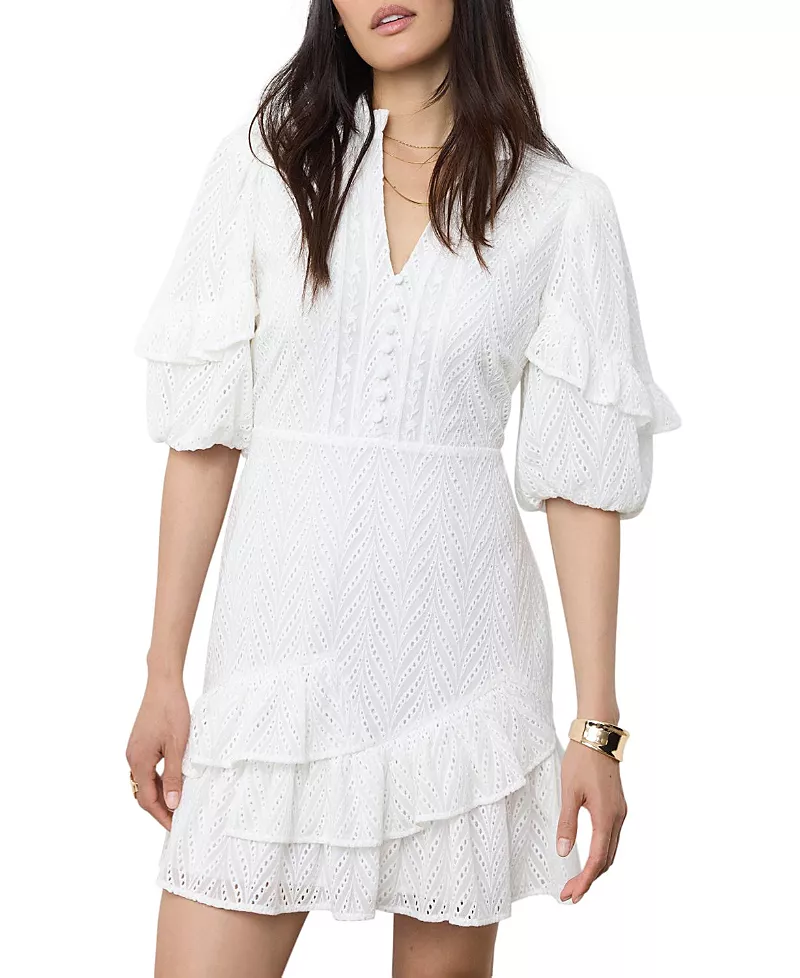 Mint Velvet Women's Embroidered Detail Mini Dress