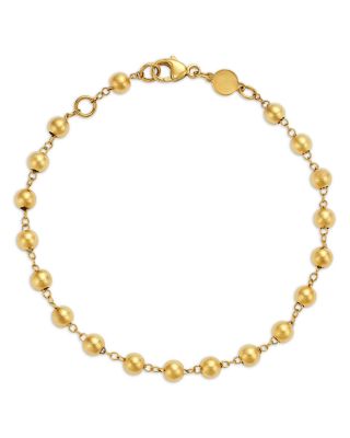 Bead Link Bracelet in 14K Yellow Gold