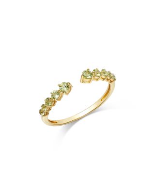 Gemstone Open Ring in 14K Yellow Gold