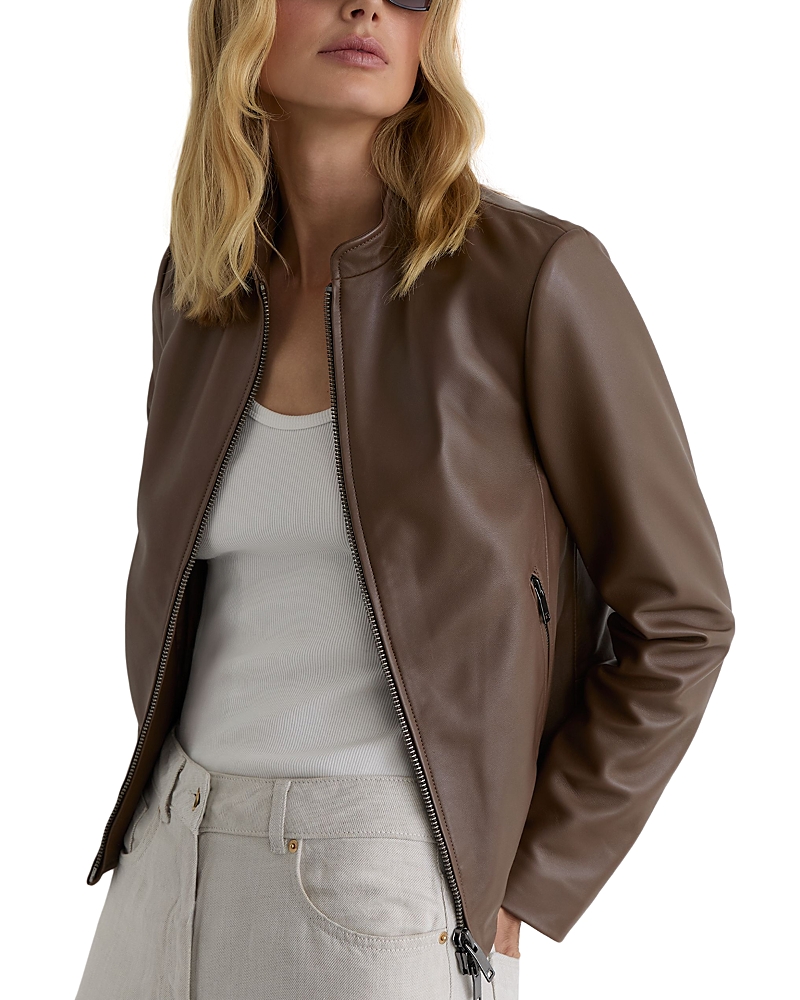 Reiss Petite Allie Leather Jacket